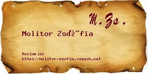 Molitor Zsófia névjegykártya
