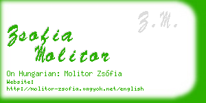 zsofia molitor business card